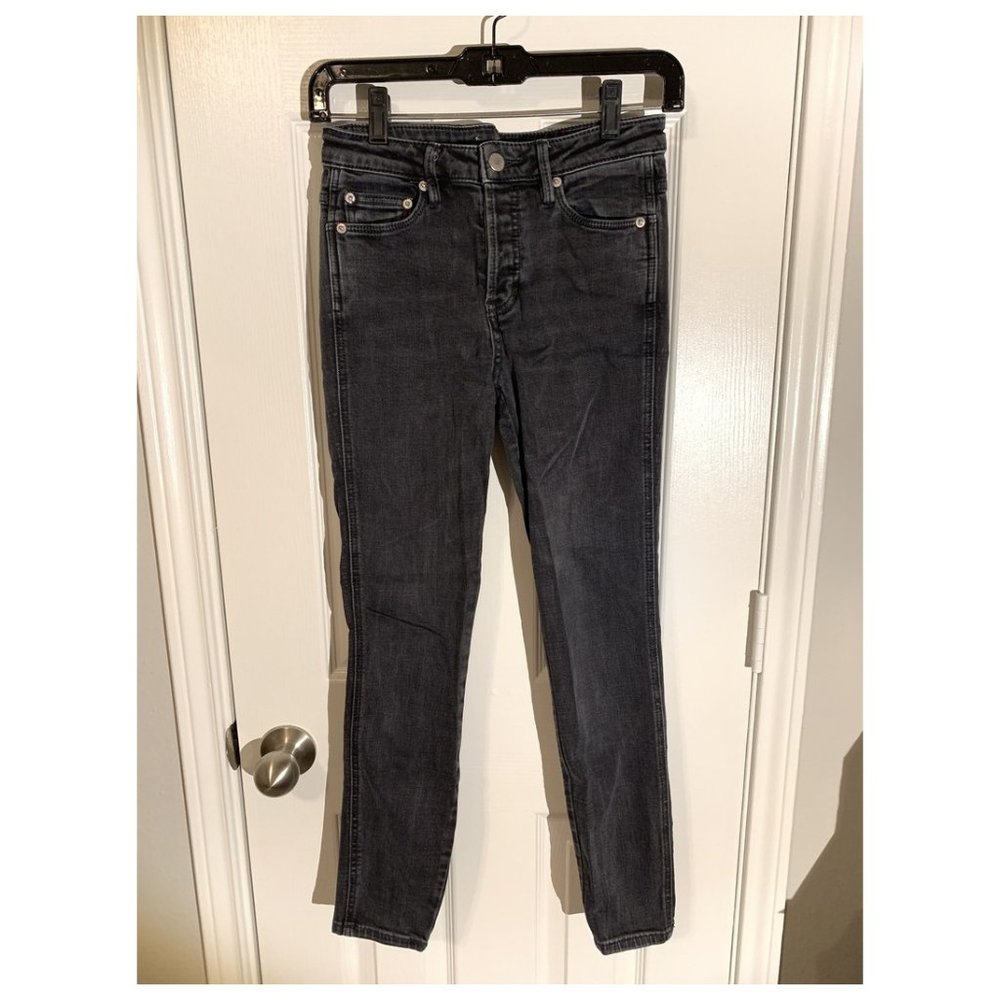 Free People washed black skinny jeans